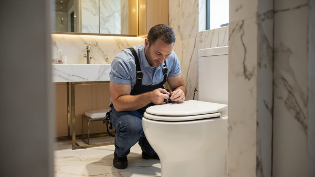 Luxury bathroom plumbing and high end fixture inst