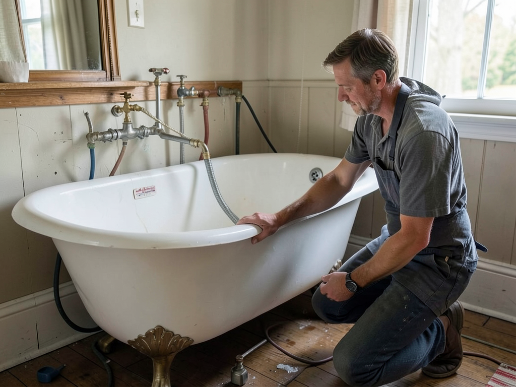 Modernizing the plumbing for a vintage clawfoot tu