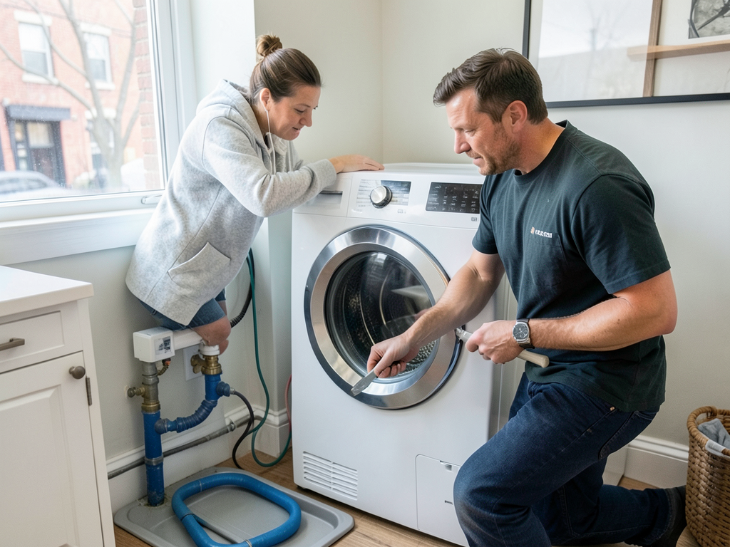 Moving your laundry room to the second floor witho